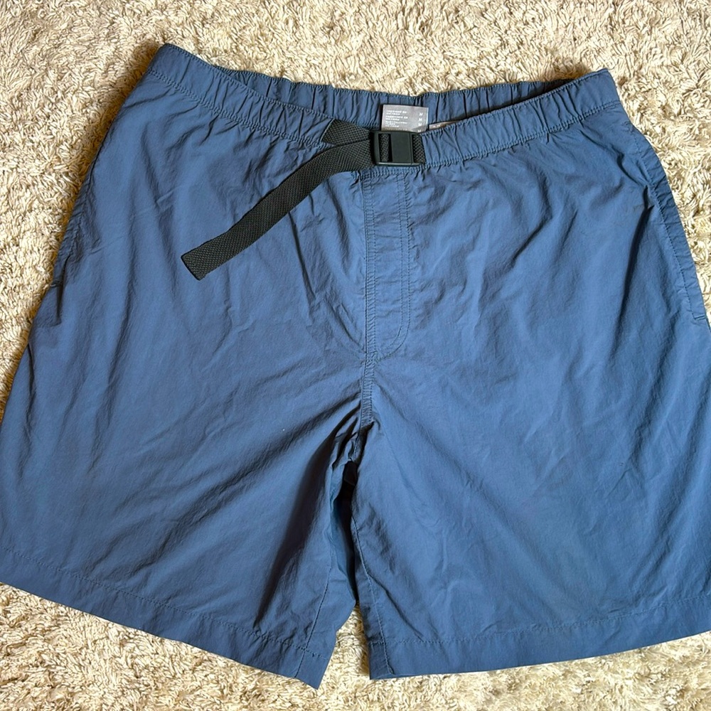 Columbia Omni-Shade Men's Swimsuit, lined, belted, blue, size Medium